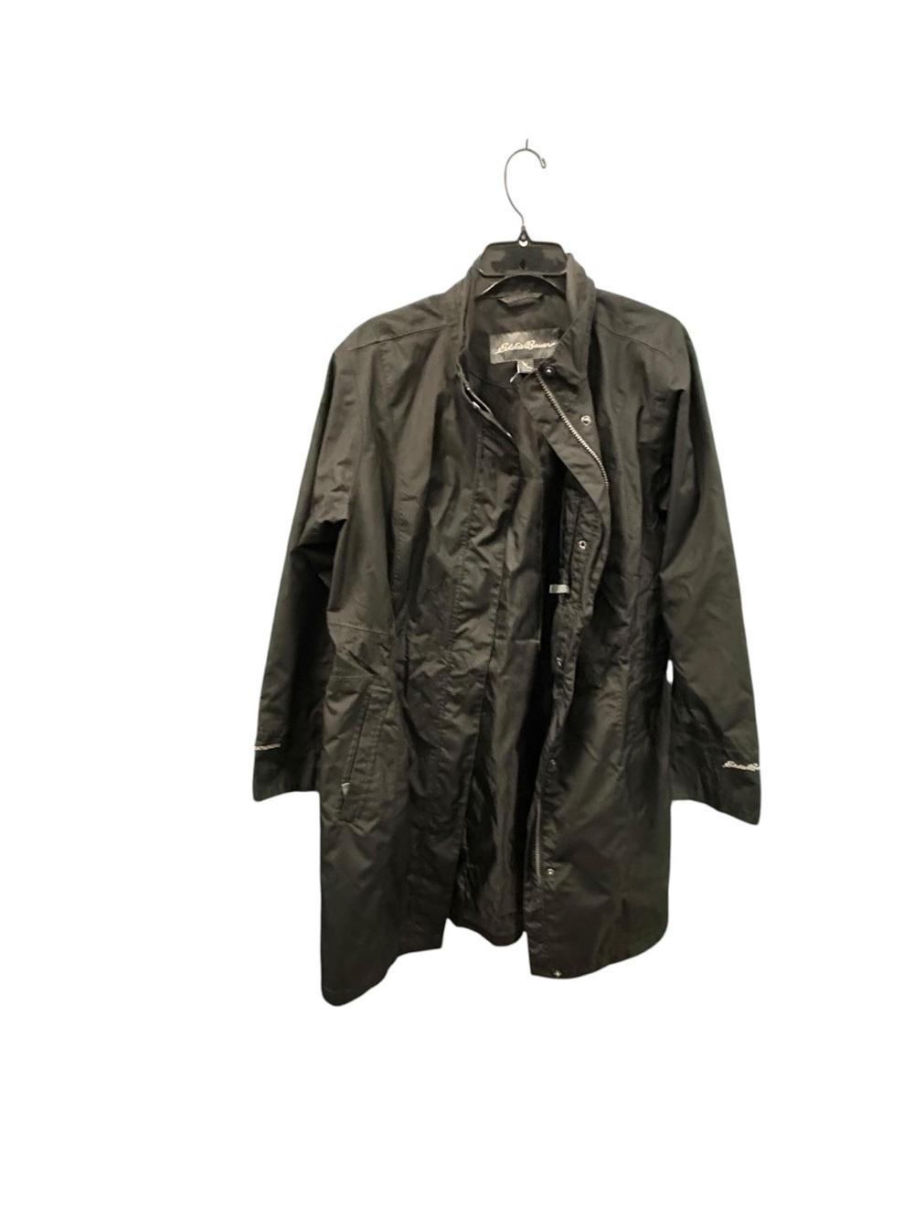 Eddie Bauer Black Mid-Length Waterproof Coat